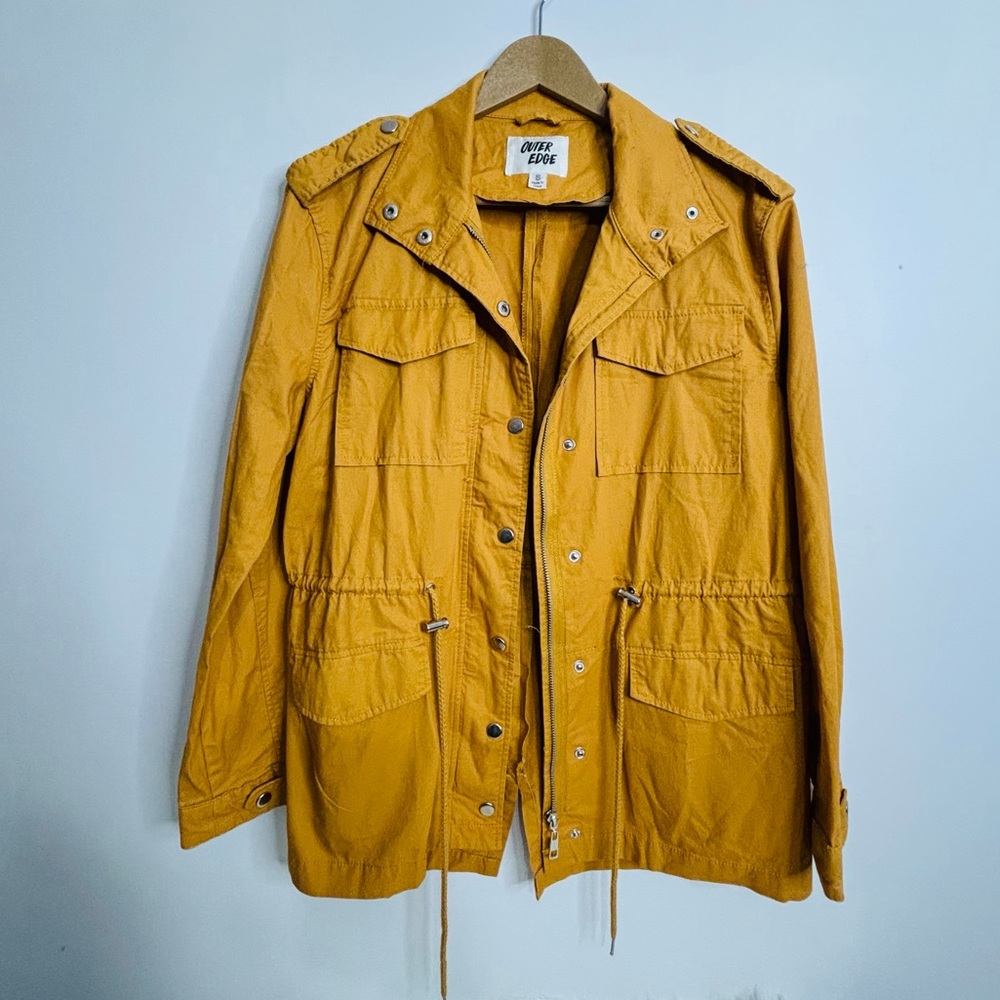 Outer Edge Mustard Yellow Drawstring Utility Jack… - image 8